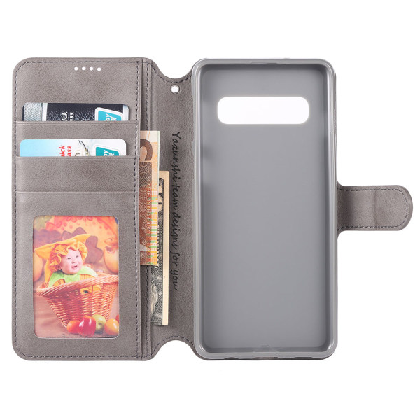 Samsung Galaxy S10 Plus - Plånboksfodral Brun Brun