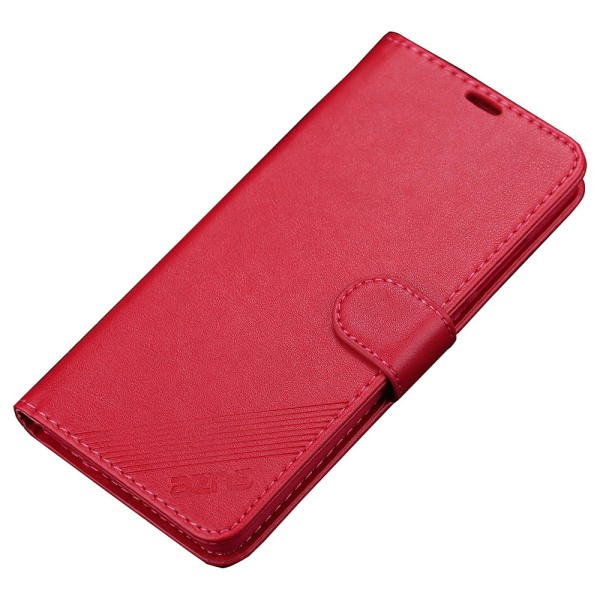 Huawei P30 - Stilig praktisk lommebokdeksel (AZNS) Röd