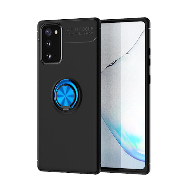 Samsung Galaxy S20FE - Stilsäkert Praktiskt Skal med Ringhållare Svart/Blå