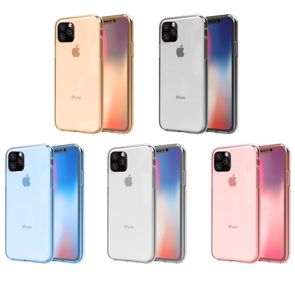 iPhone 11 Pro - Skyddande Dubbelsidigt Silikonskal Transparent/Genomskinlig