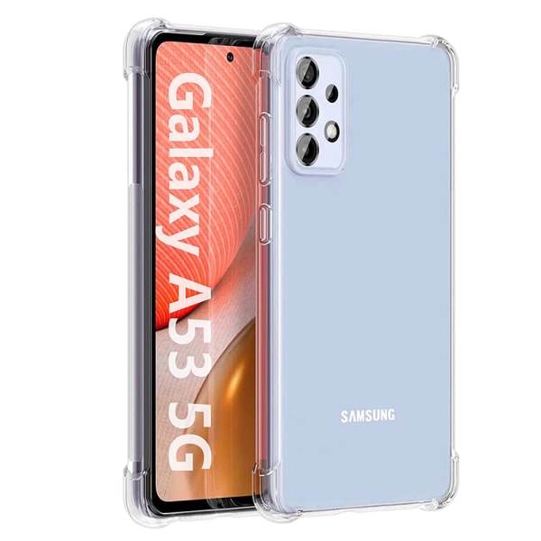 Samsung Galaxy A53 5G - Støtdempende Floveme silikondeksel Genomskinlig