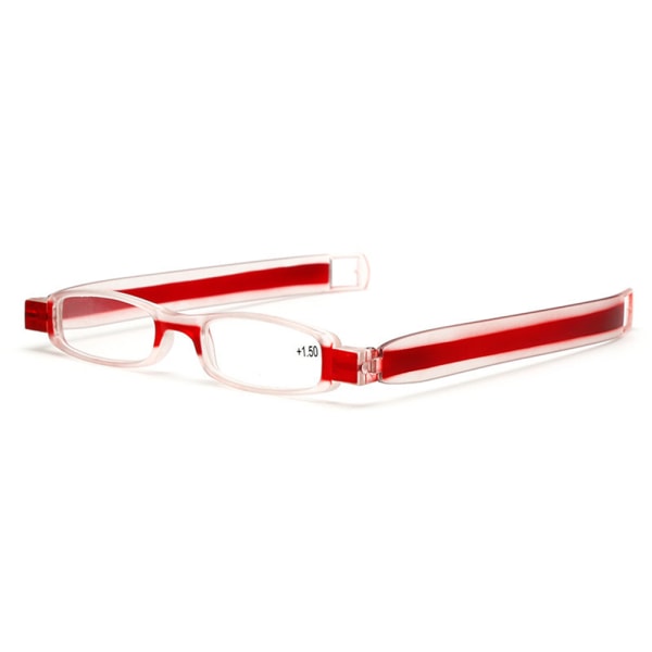 Komfortable tynde læsebriller med styrke (+1,0 - +4,0) UNISEX Röd +1.5