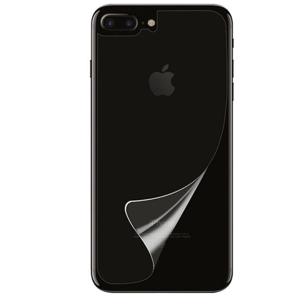 2-PACK iPhone 7 Plus Mjukt Baksida Skärmskydd PET 9H 0,2mm Transparent/Genomskinlig