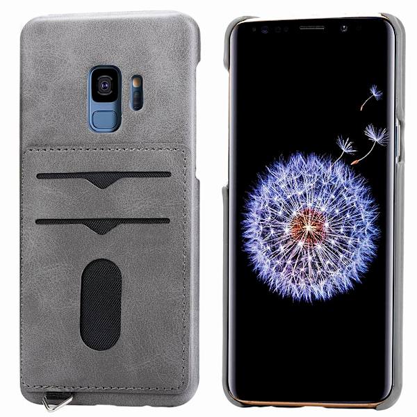 Skal med Kortfack - Samsung Galaxy S9 Grå Grå
