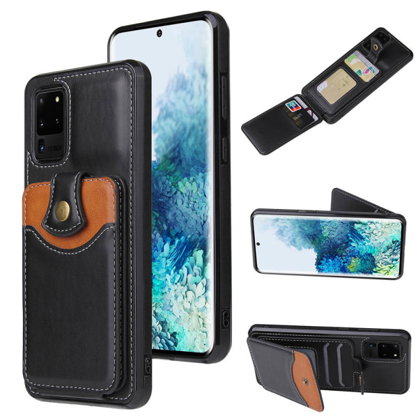 Skal med Kortfack - Samsung Galaxy S20 Ultra Mörkblå Mörkblå