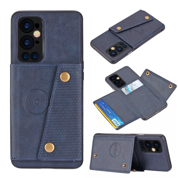 OnePlus 9 Pro - Praktiskt Stilsäkert Skal med Korthållare Grå