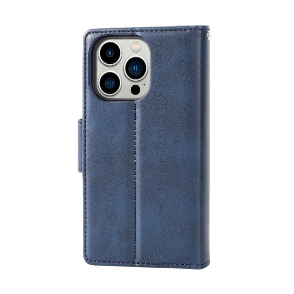 Stilfuldt 2-1 pung etui til iPhone 15 pro Brown