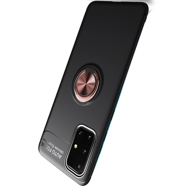 Samsung Galaxy A71 - Gjennomtenkt deksel med ringholder Svart/Röd