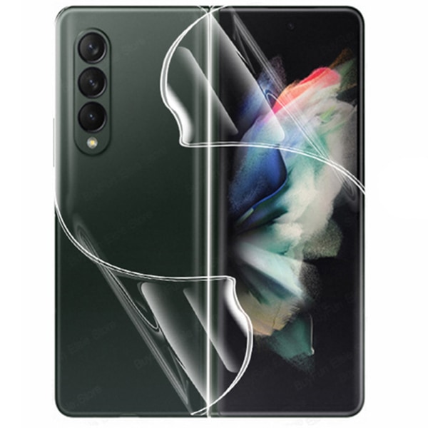 4-in-1 Galaxy Z Fold 3 Skärmskydd 2.5D Kameralinsskydd Transparent