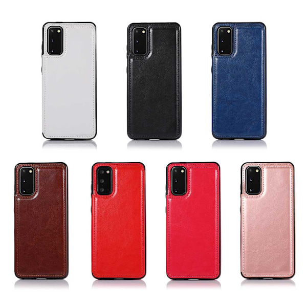 Skal med Kortfack NKOBEE - Samsung Galaxy S20 Plus Rosaröd