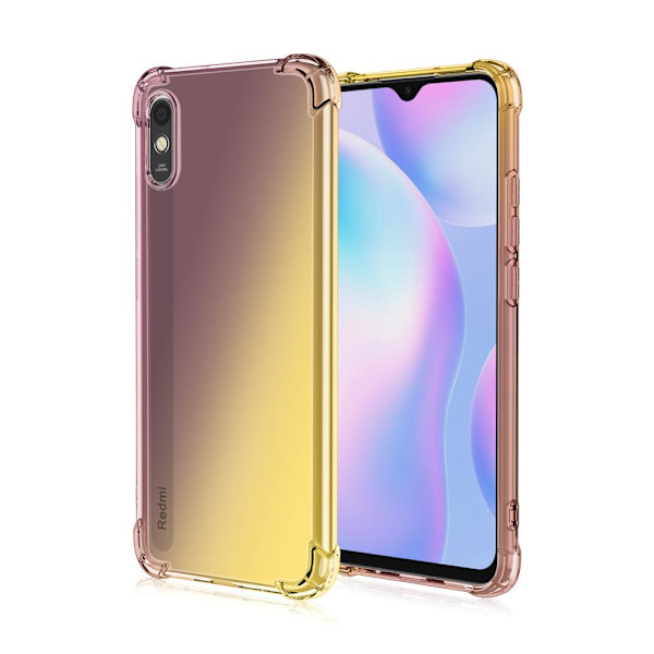 Xiaomi Redmi 9AT - Stilsäkert Stöttåligt Silikonskal Rosa/Lila