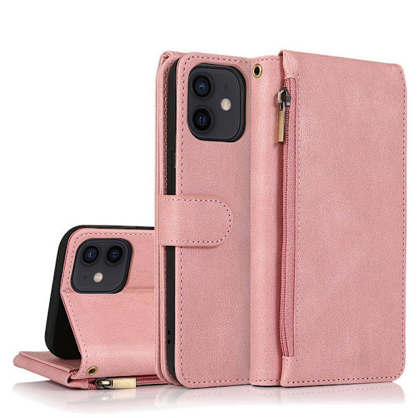 iPhone 12 - Professionelt robust Floveme pungetui Roséguld