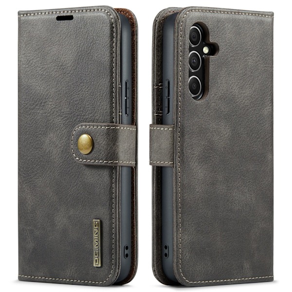 Samsung Galaxy A54 5G - Retro Plånboksfodral med Magnetisk Design Grå