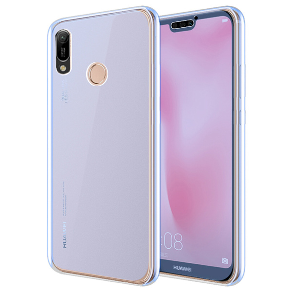 Huawei Y6 2019 - Skyddande Stilrent Dubbelsidigt Silikonskal Blå