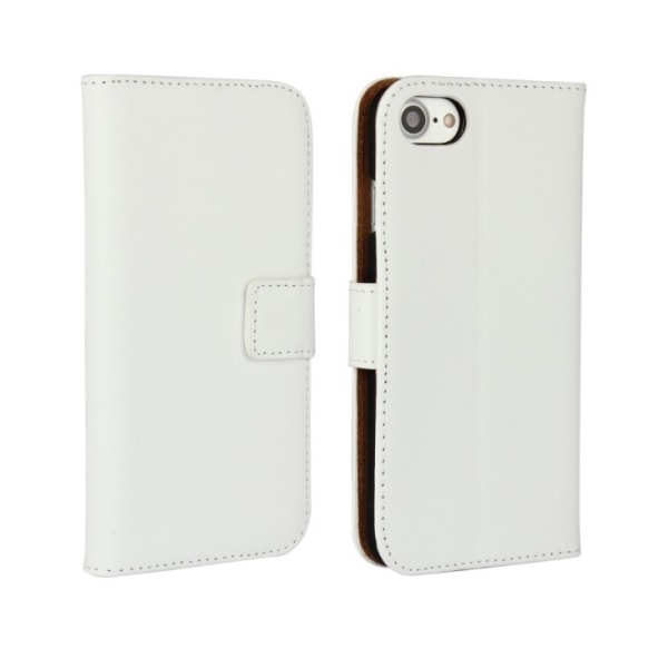 Stilrent Exklusivt VINTAGE Plånboksfodral i läder iPhone 7 PLUS Vit