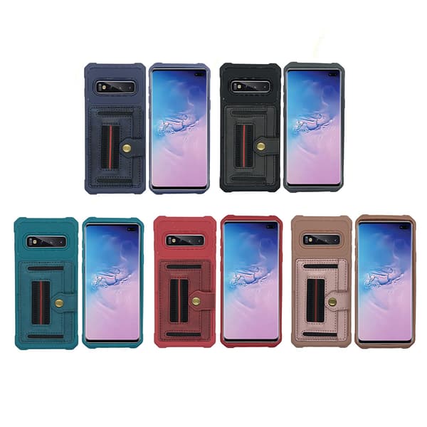 Samsung Galaxy S10 Plus - Skal med Kortfack Roséguld Roséguld