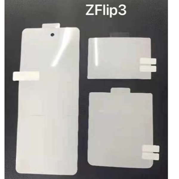 2-PACK Samsung Galaxy Z Flip 3 -Skärmskydd Hydrogel (Fram & bak) Transparent