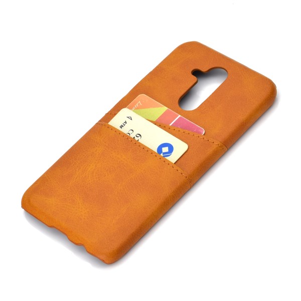 Huawei Mate 20 Lite Vintageskal med Kortfack Khaki-Ljusbrun Khaki-Ljusbrun