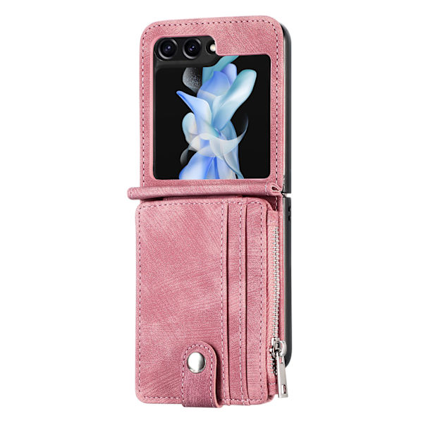 Galaxy Z Flip 5 5G - 2 i 1 Plånboksfodral med kortfack Rosa