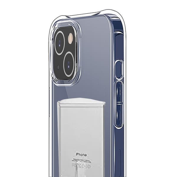 iPhone 15 Kepsfunktion & Kortfack Genomskinlig