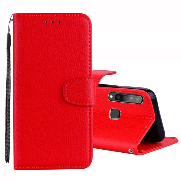 Stilig lommebokdeksel - Samsung Galaxy A9 2018 Röd