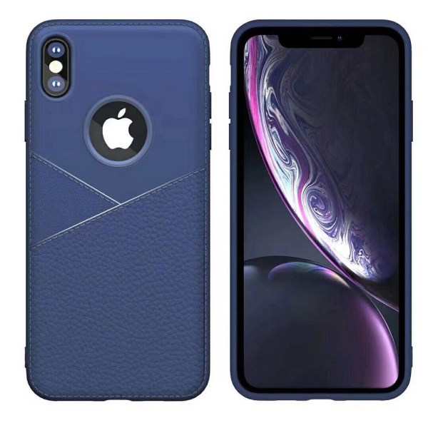 iPhone X/XS - Tehokas Smart Cover Marinblå