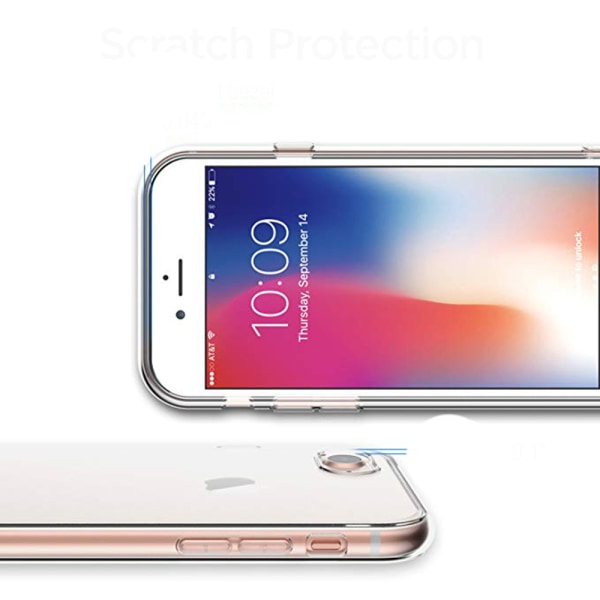 Effektivt Silikonbeskyttelsesdeksel - iPhone 6/6S Transparent