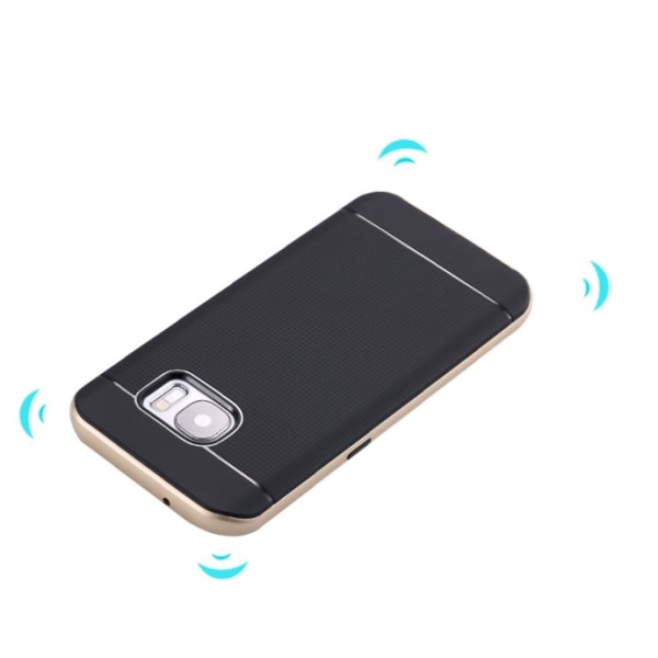NANO-HYBRID-St�td�mpande skal f�r Samsung Galaxy S7 Edge Marinblå