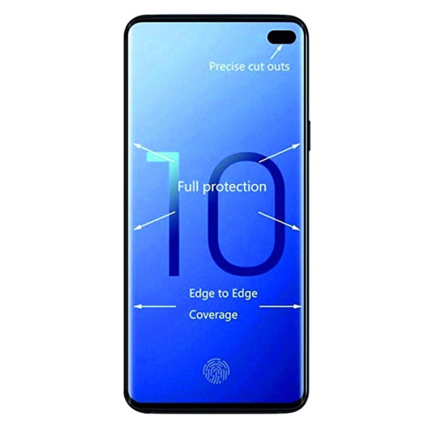 3-PACK Samsung Galaxy S10 Plus Sk�rmskydd 3D HD 0,3mm Svart