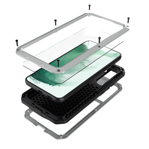 Samsung Galaxy S22 - Iskunkestävä HEAVY DUTY alumiinikuori Svart