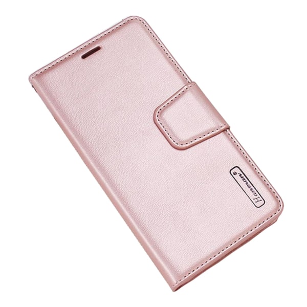 Elegant Fodral med Plånbok från Hanman - iPhone XR Rosaröd