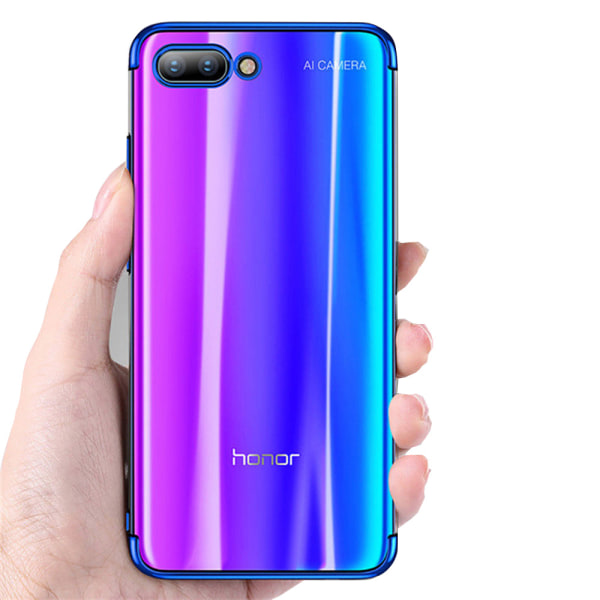 Huawei Y6 2018 - Stilfuldt galvaniseret silikonecover (FLOVEME) Blå