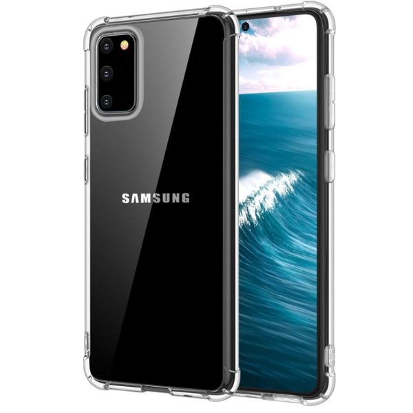 Elegant Stötdämpande Floveme Skal - Samsung Galaxy S20 Svart/Guld