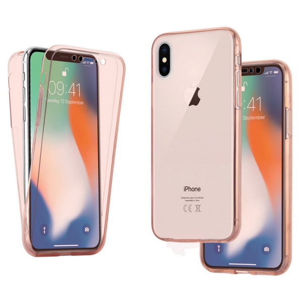 Kaksipuolinen silikonikuori TOUCH-TOIMINNALLA - iPhone XS Max Rosa