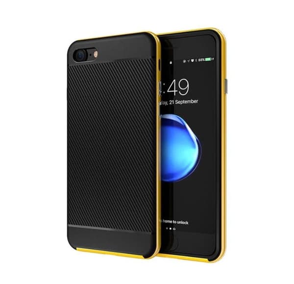 iPhone 7 - Stötdämpande Hybridskal DUBBELT SKYDD Guld