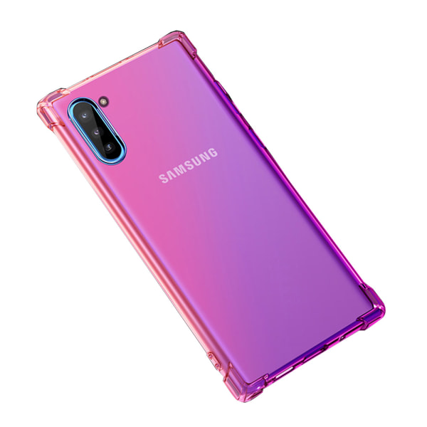 Samsung Galaxy Note10 - Effektfullt Slittåligt Silikonskal Svart/Guld