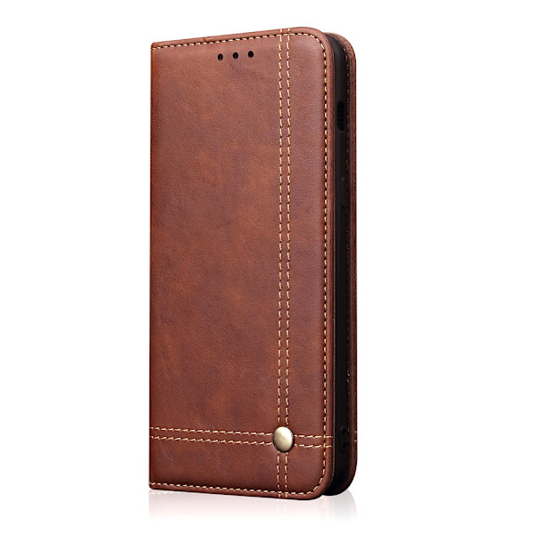 Huawei P30 - Stilrent Fodral med Kortfack (LEMAN) Ljusbrun