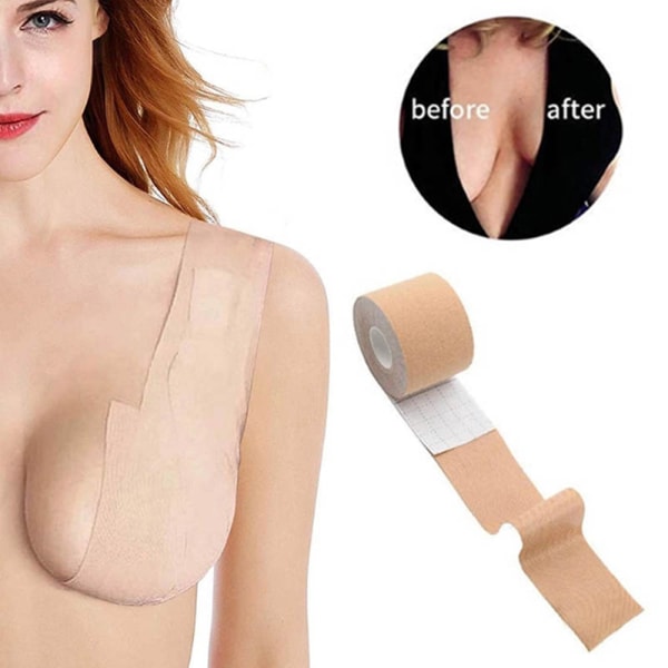 Mukava ja itseliimautuva rintateippi (vedenpitävä) Beige 5cm
