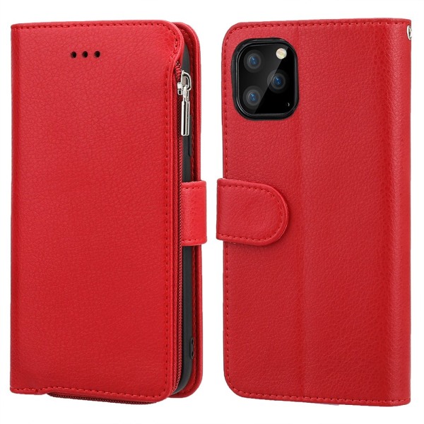 Käytännöllinen tyylikäs lompakkokotelo - iPhone 11 Pro Röd