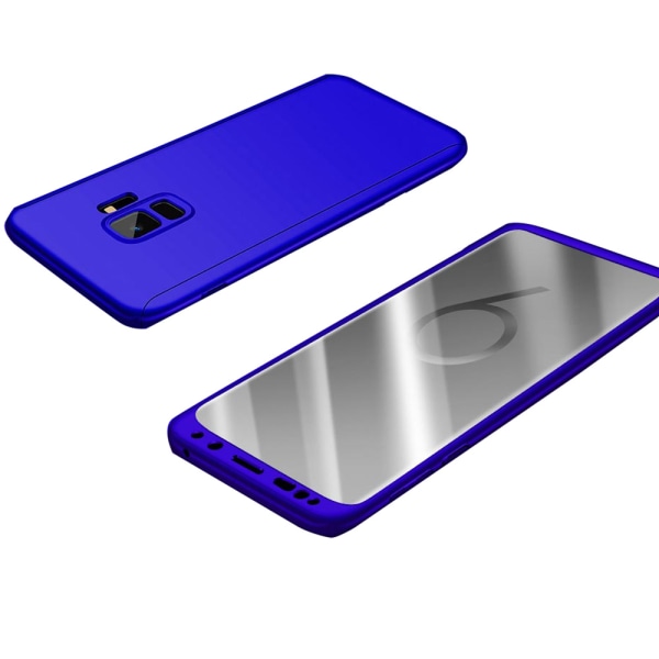 Smart beskyttelsescover med skærmbeskytter - Samsung Galaxy S9 Blå