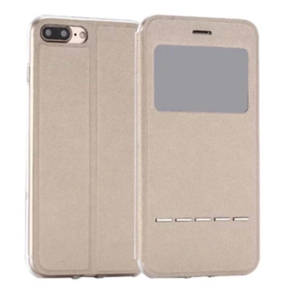 Elegant Smartfodral Svarsfunktion Fönster iPhone 8 PLUS Guld