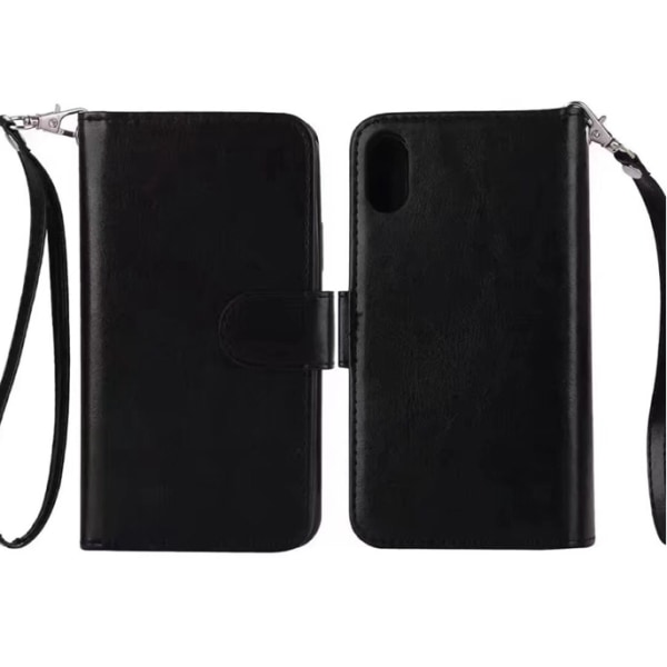 Smart 9-Card Wallet Case med ekstra cover iPhone X/XS Röd