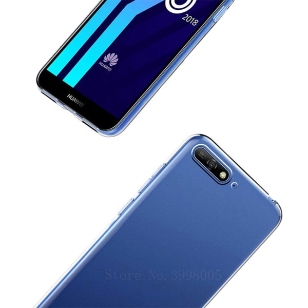 Silikone cover - Huawei Y6 2018 Transparent/Genomskinlig