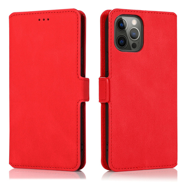 iPhone 15 Pro Max - Stilrent Plånboksfodral i Läder (3-kortfack) Grön