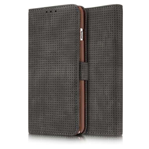 iPhone 6/6S Plus - Klassiskt Fodral i Retro-look (PU-Läder) Blå