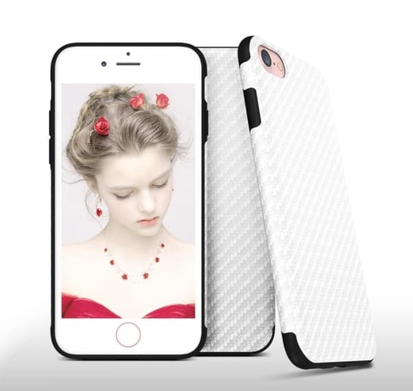 iPhone 7 Plus -  Stilrent Skal i Carbondesign Blå