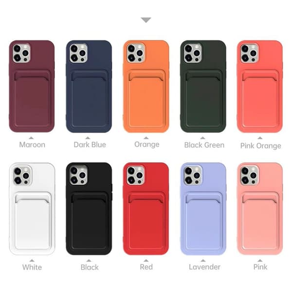 iPhone 12 Pro Max - Etui med kortholder Mörkgrön