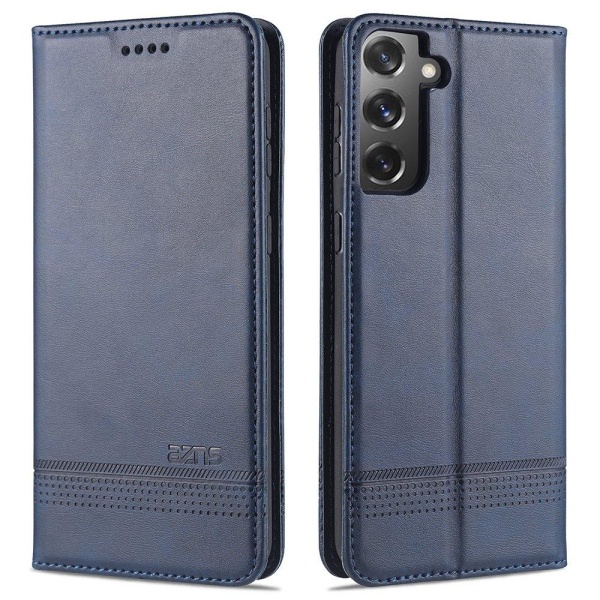 Samsung Galaxy S21 - Effektivt stilig (YAZUNSHI) lommebokstativ Blå