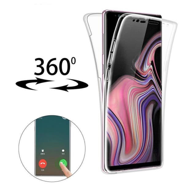 Samsung Galaxy S10e - Dubbelt Silikonfodral med Touchfunktion Transparent