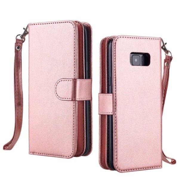 Elegant 9-korts lommebokdeksel til Samsung Galaxy S8+ FLOVEME Rosa